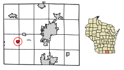 Rock County Wisconsin Incorporated and Unincorporated areas Orfordville Highlighted